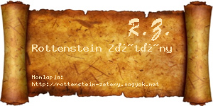 Rottenstein Zétény névjegykártya